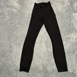 Lululemon Wunder Train Leggings Pants Womens 2 High Rise Black Pockets W5EPSS **